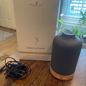 Young Living Ember Diffuser in Charcoal Grey and Wood